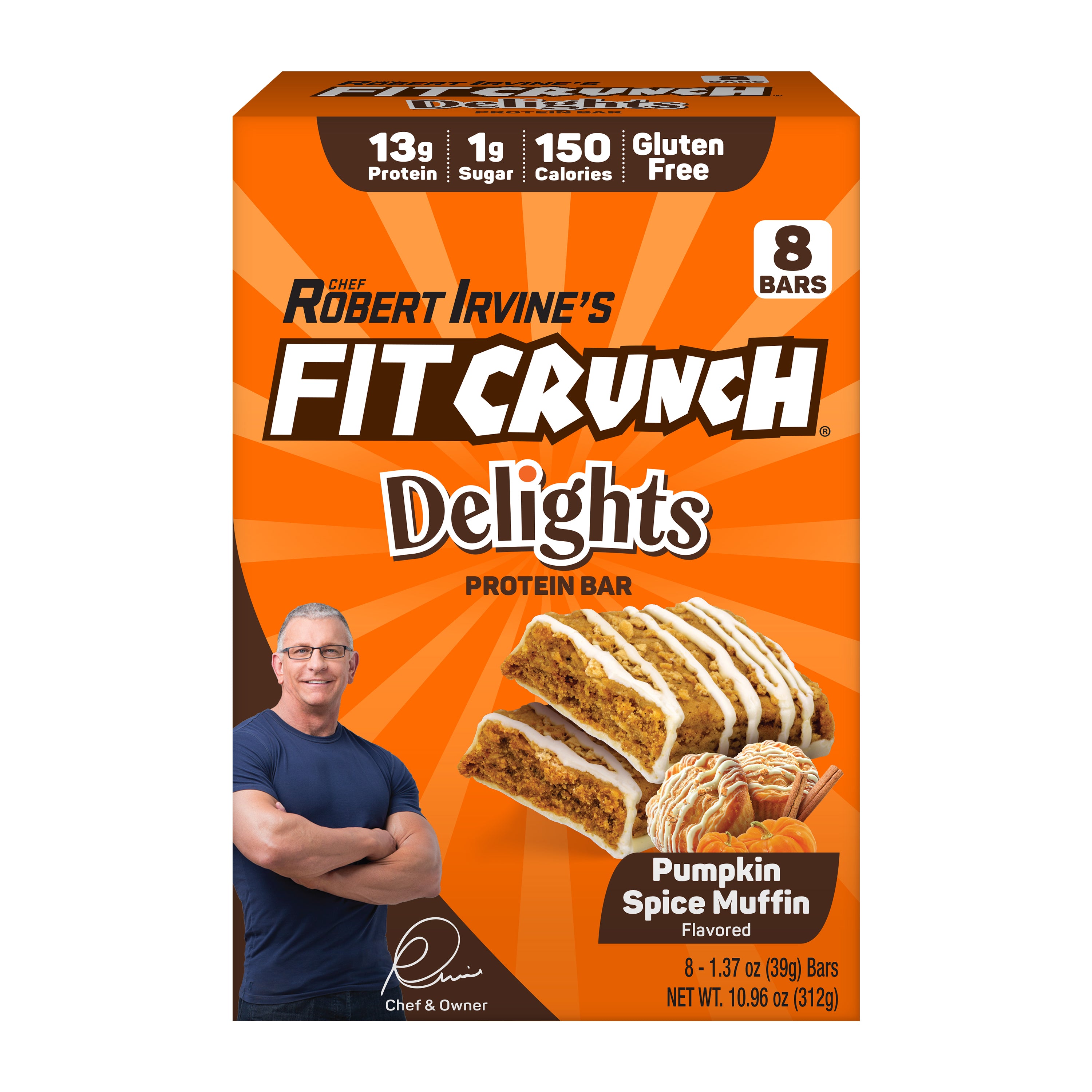 Delights Protein Bars - Pumpkin Spice Muffin - 8 Bars