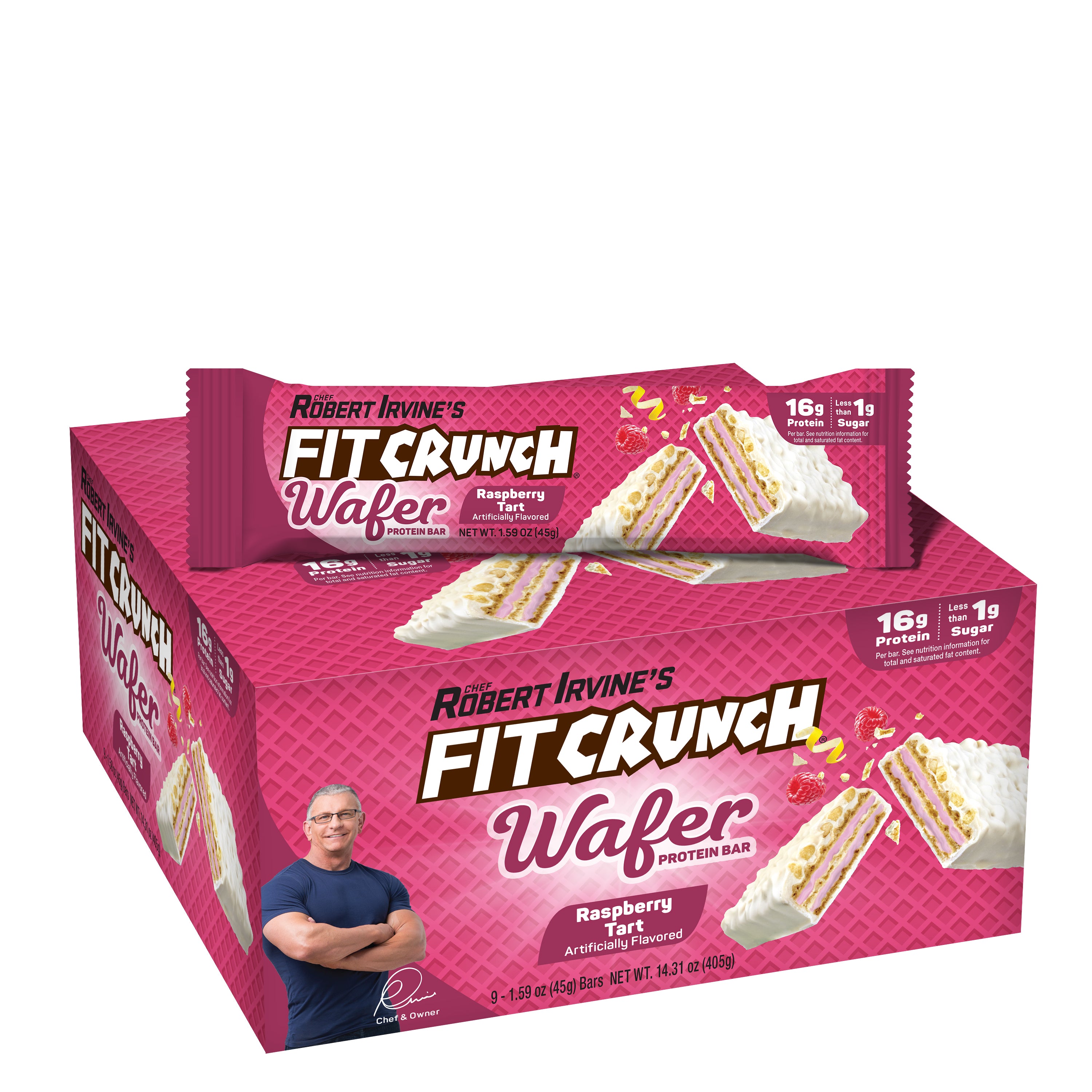 Protein Wafer Bars -Raspberry Tart - 9 Bars