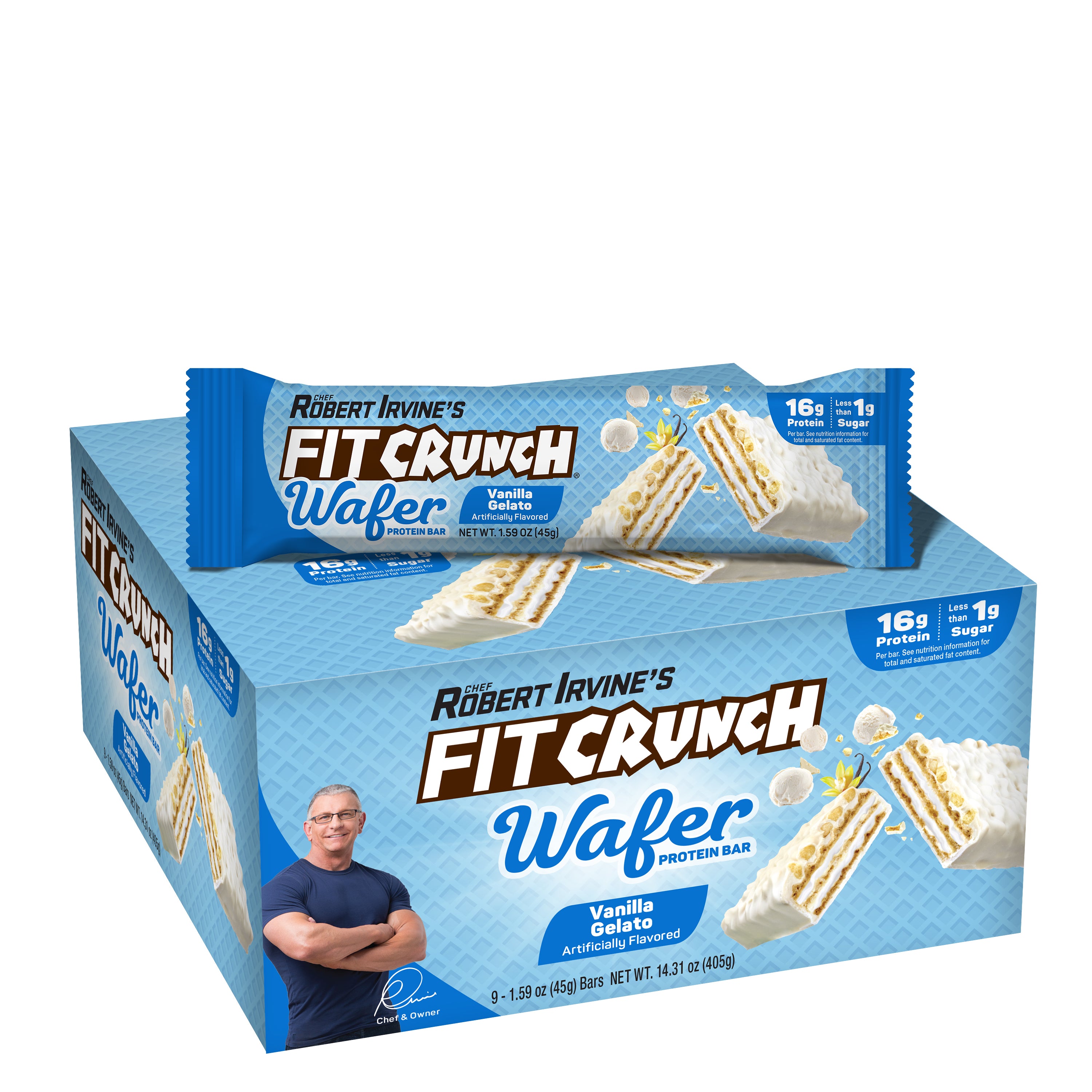 Protein Wafer Bars - Vanilla Gelato - 9 Bars