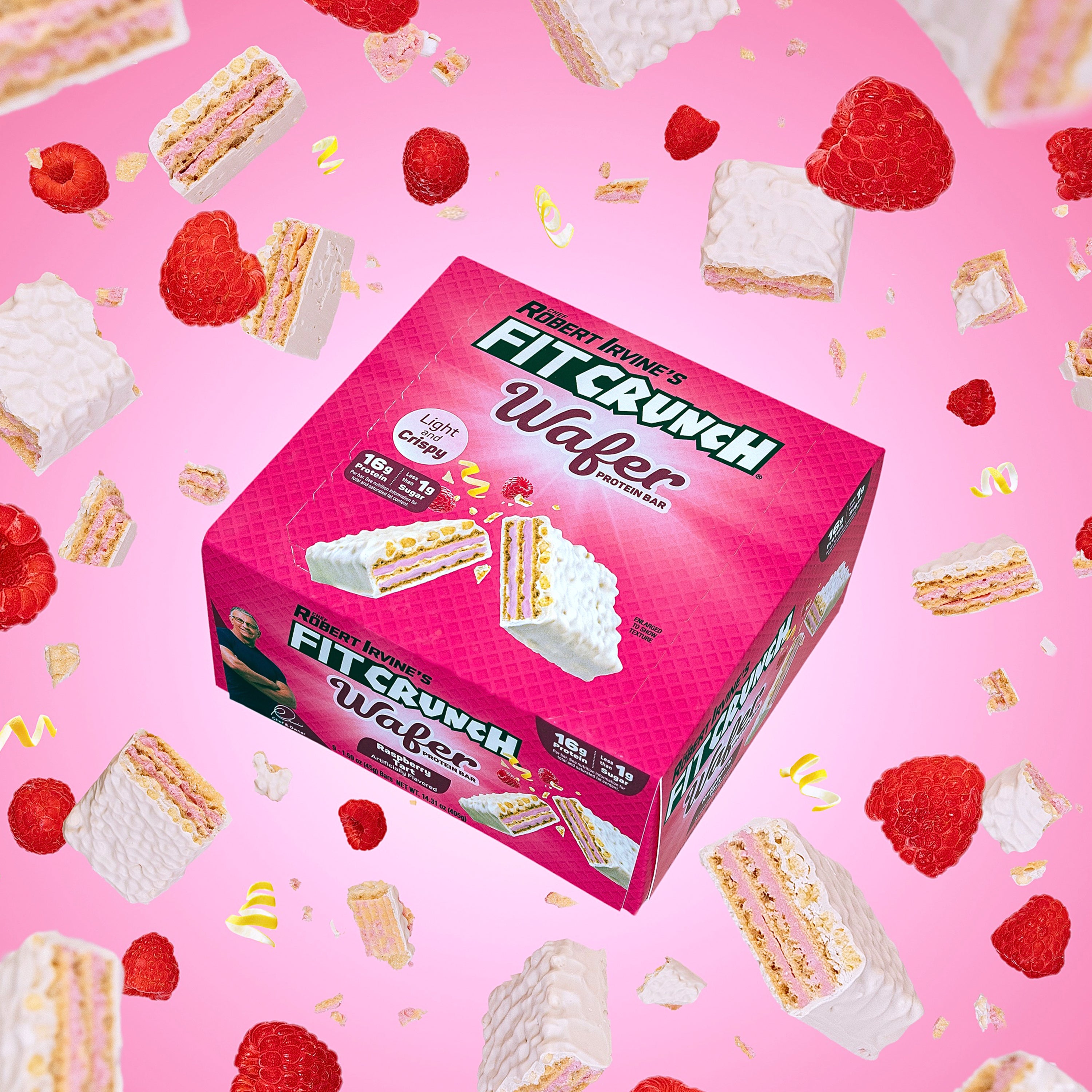Protein Wafer Bars -Raspberry Tart - 9 Bars