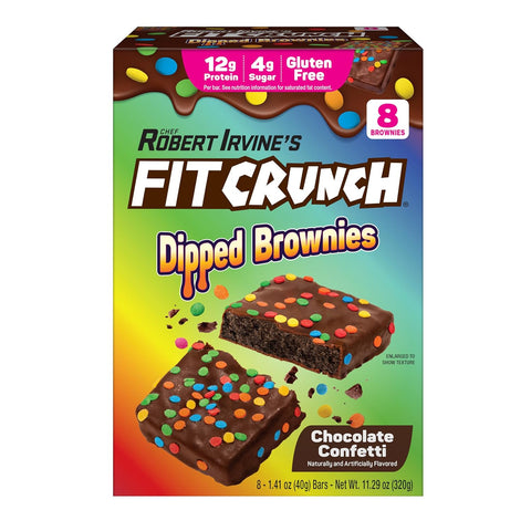Protein Brownies - Chocolate Dipped - 8 Brownies