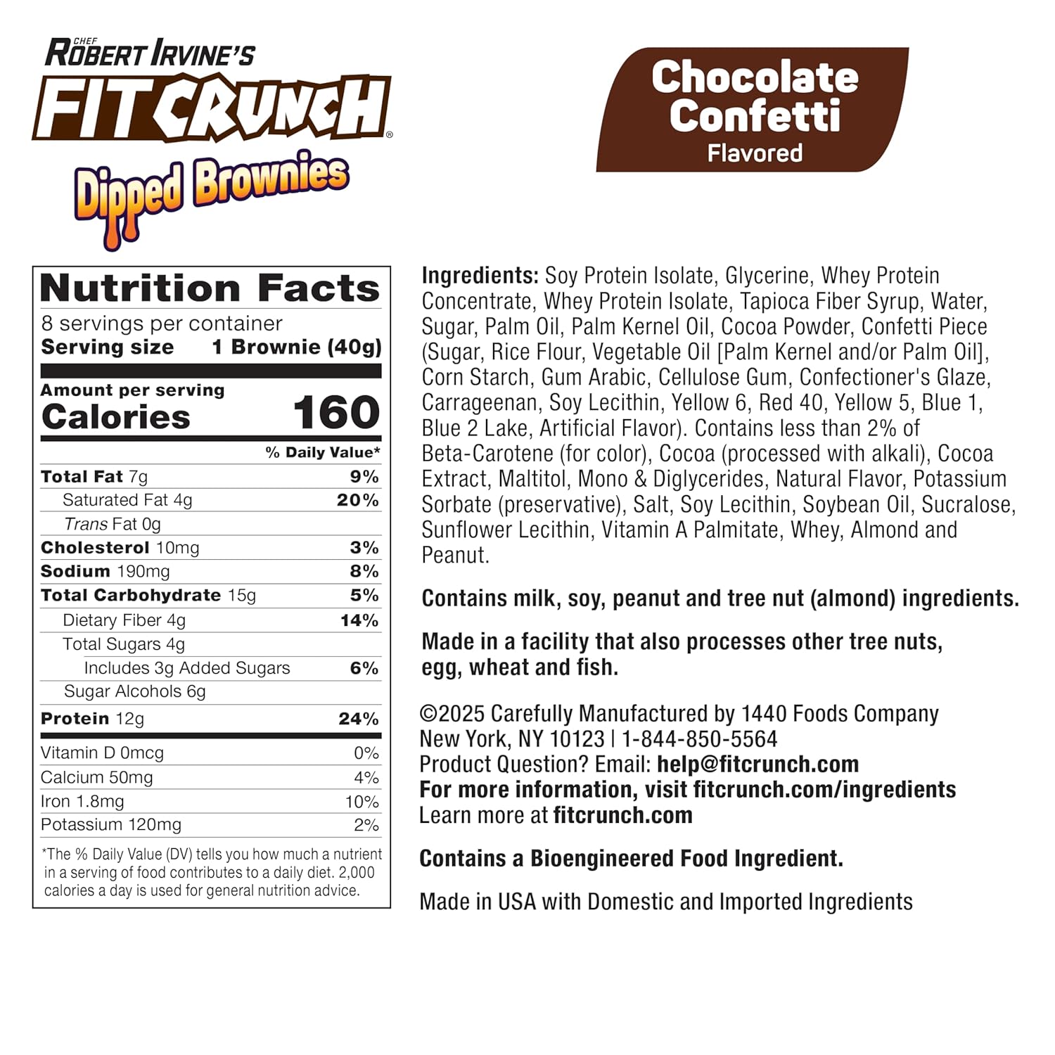 Protein Brownies - Chocolate Dipped - 8 Brownies