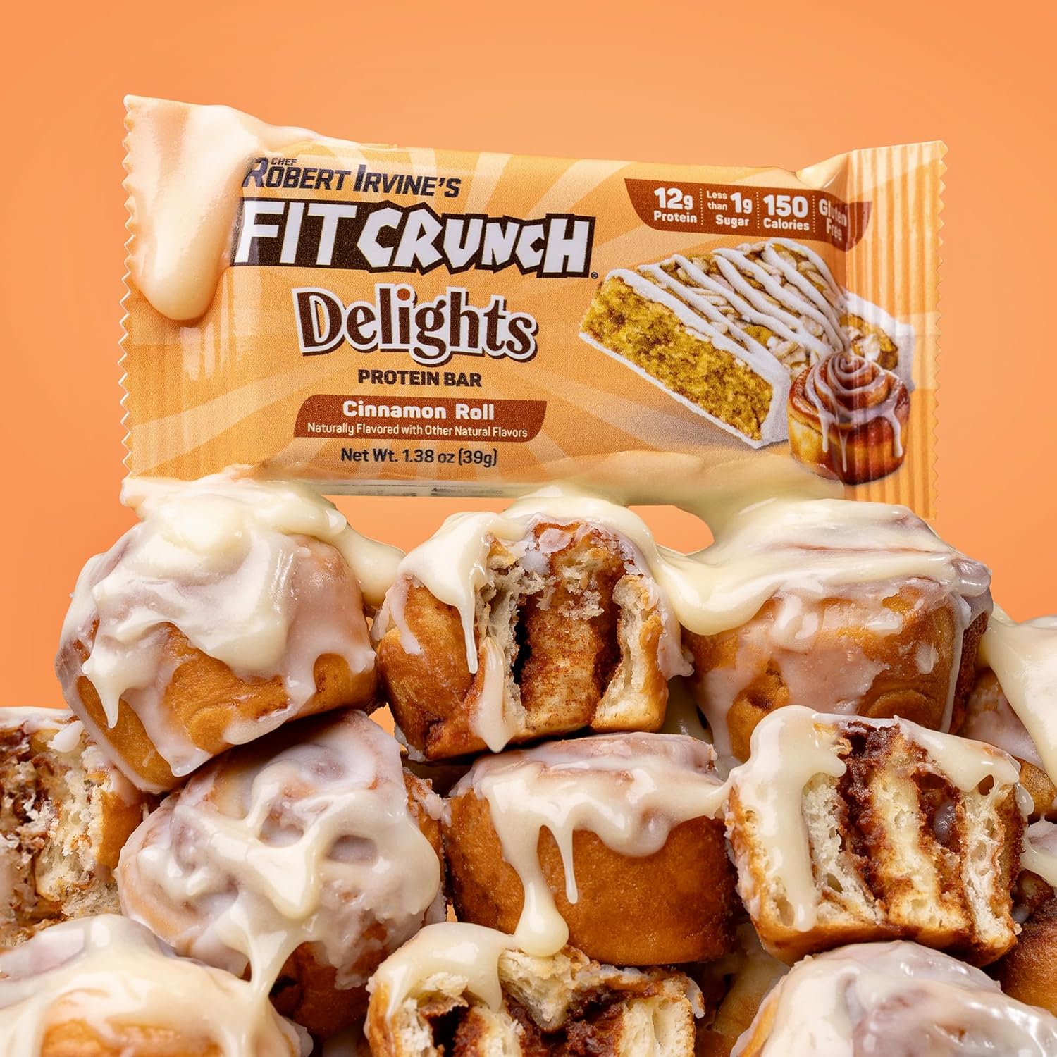 Delights Protein Bars - Cinnamon Roll - 8 Bars
