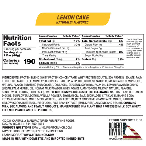 Protein Bars - Lemon Cake - 9 Bars