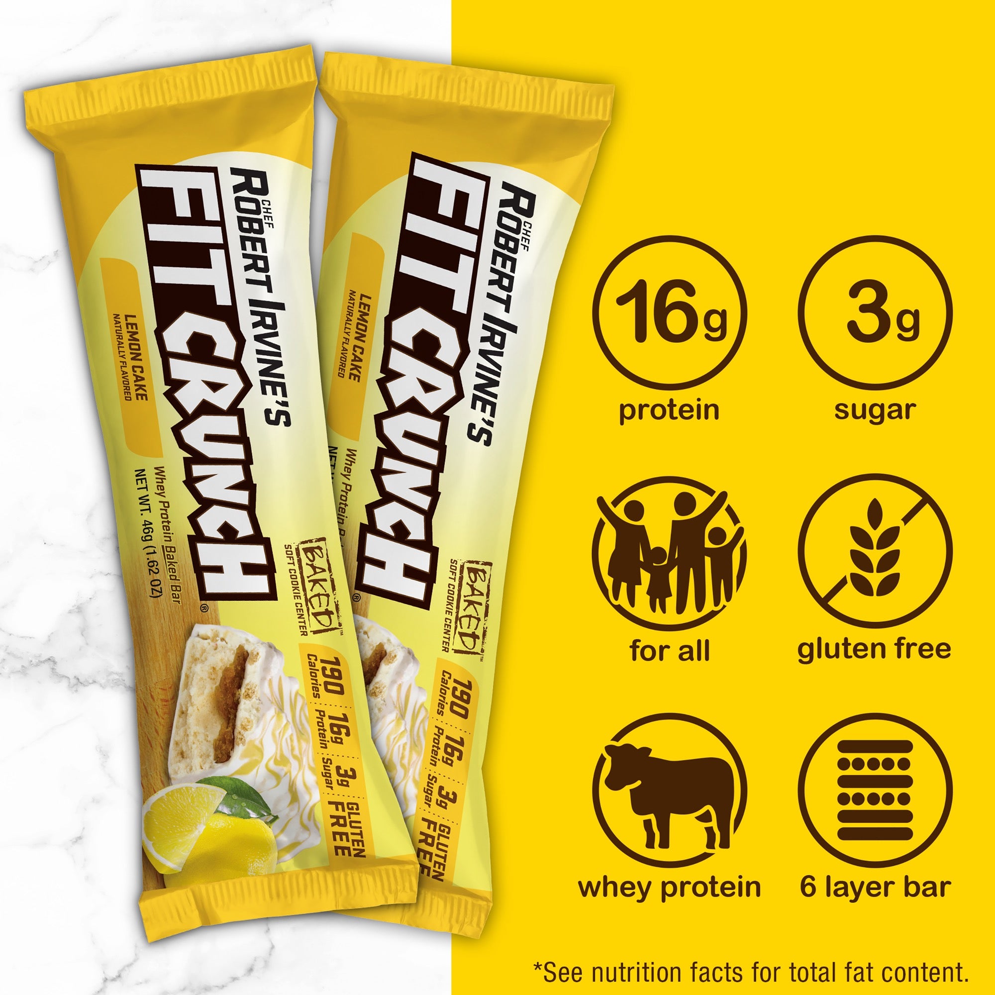 Protein Bars - Lemon Cake - 9 Bars