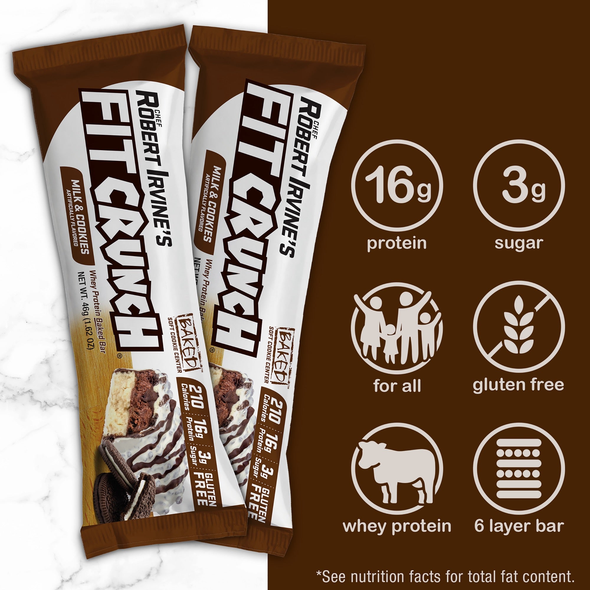 Protein Bars - Milk & Cookies - 9 Bars