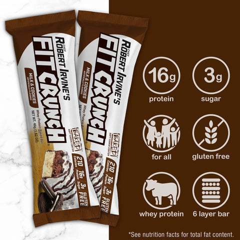 Protein Bars - Milk & Cookies - 9 Bars