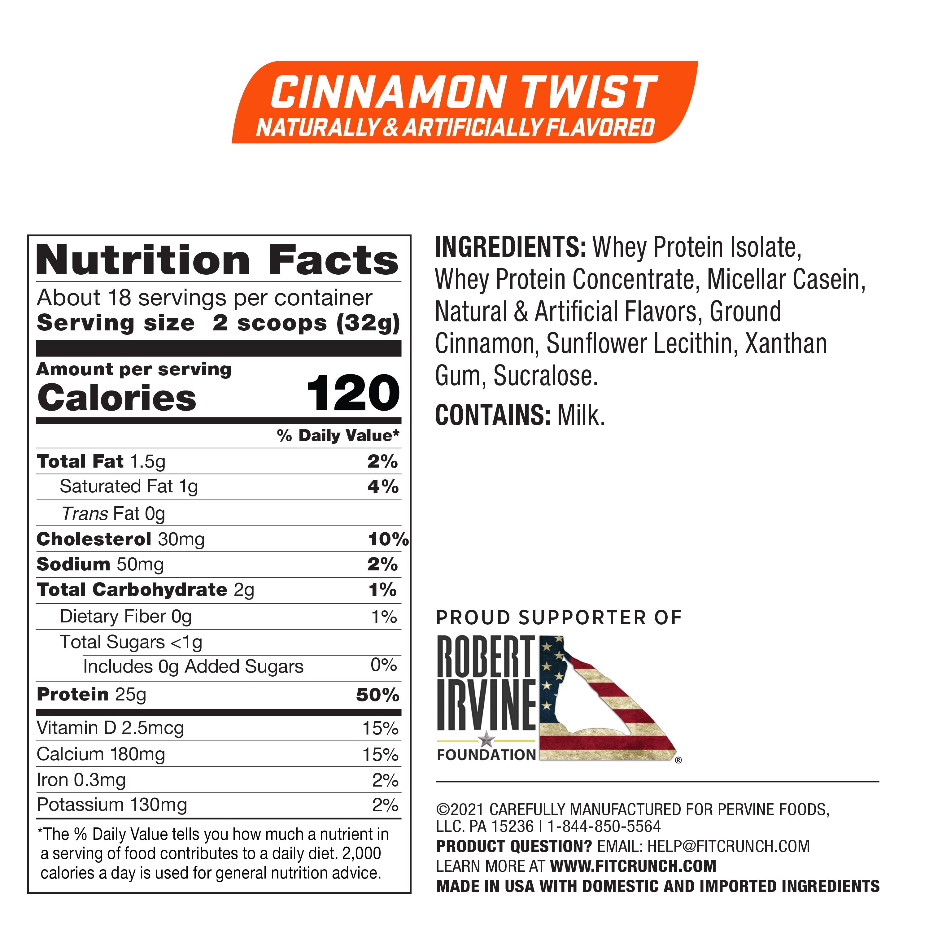 Protein Powder - Cinnamon Twist - 18 servings