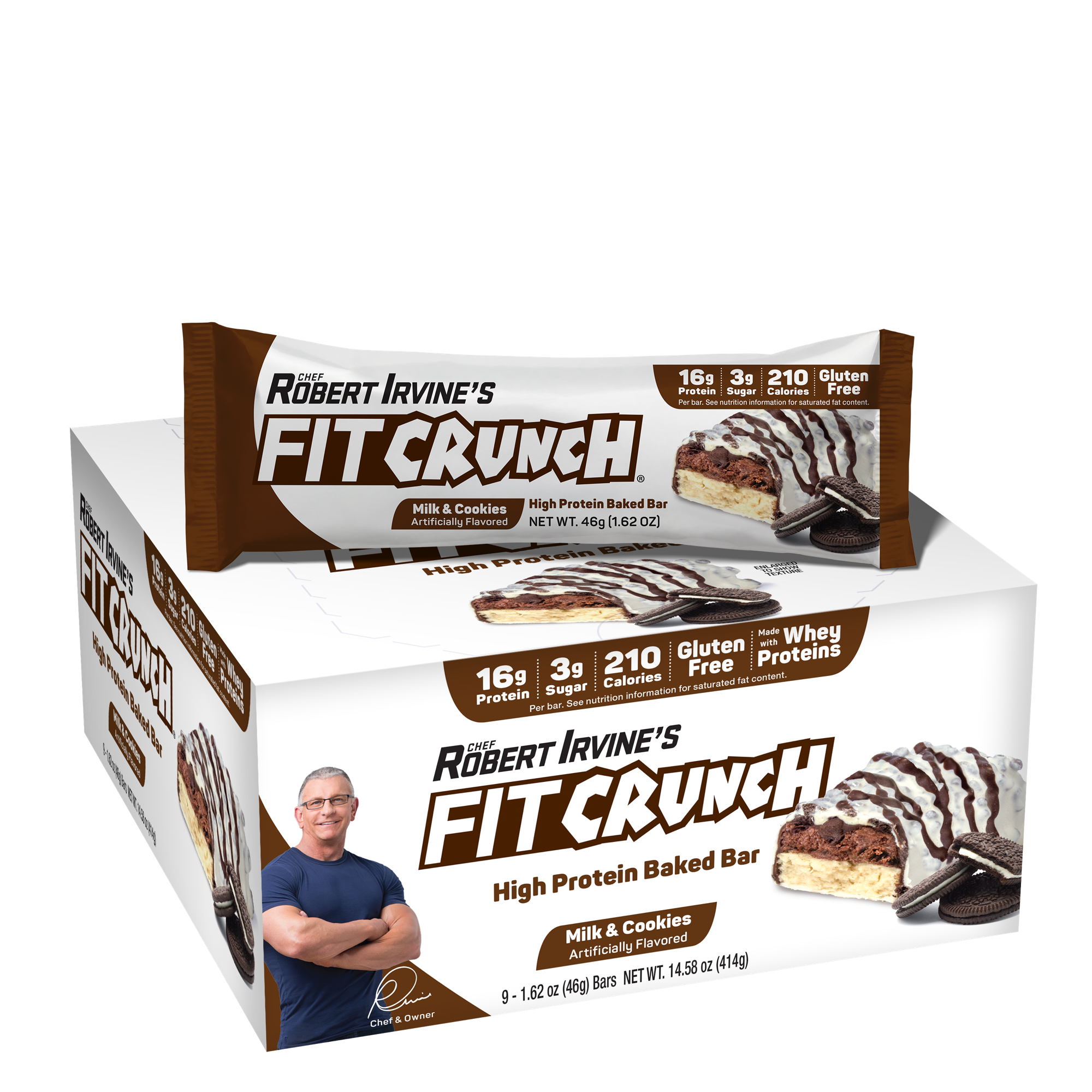 Protein Bars - Milk & Cookies - 9 Bars