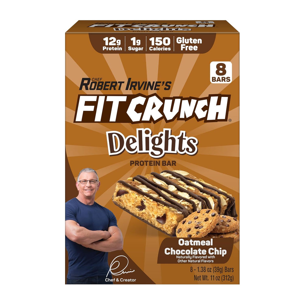Product Image for Delights Protein Bars - Oatmeal Chocolate Chip - 8 Bars