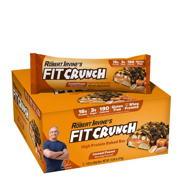 Protein Bars Caramel Peanut 9 Bars FITCRUNCH