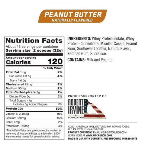 Protein Powder - Peanut Butter - 18 servings