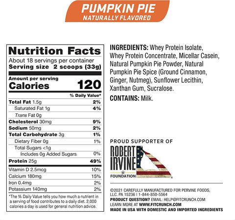 Protein Powder - Pumpkin Pie - 18 servings