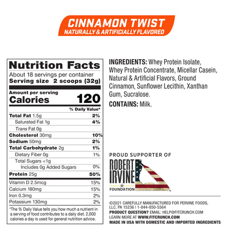 Protein Powder - Cinnamon Twist - 18 servings