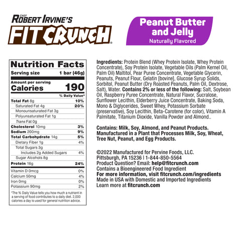 Protein Bars - Peanut Butter & Jelly - 9 Bars